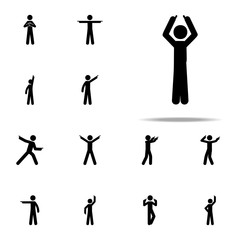 man finger, up icon. Man Pointing Finger icons universal set for web and mobile