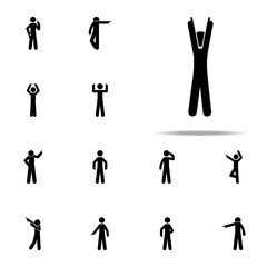 man up, finger icon. Man Pointing Finger icons universal set for web and mobile