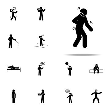 Unsure Man Icon. Negative Character Icons Universal Set For Web And Mobile