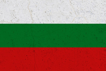 bulgaria flag on concrete wall