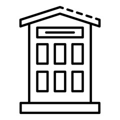 City pet hotel icon. Outline city pet hotel vector icon for web design isolated on white background