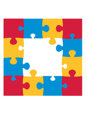 puzzle viereck bunt 4 ecken ecke eckteil rand teil puzzlespiel puzzleteil puzzlestück puzzeln form logo spaß bild design cool umriss hobby