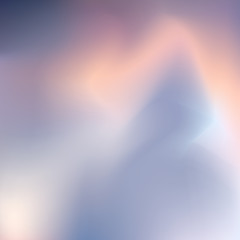 Colorful blurred background. Soft blue, purple, violet, orange gradient. Abstract diffused stains. Vector template for futuristic design. Galaxy concept. Vector EPS 10 illustration