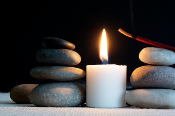 Fototapeta na wymiar Candlelight meditation