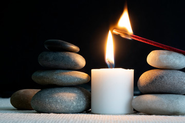 Obraz na płótnie Canvas Candlelight meditation