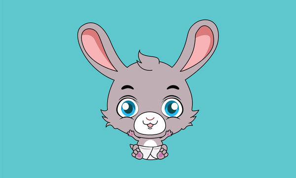 cute bunny cartoon character