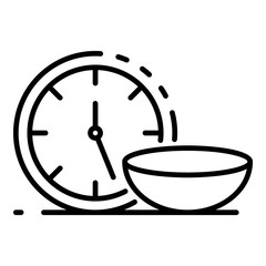 Time contact lens icon. Outline time contact lens vector icon for web design isolated on white background