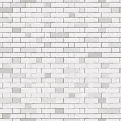 Black and white structural old brick wall seamless pattern. Industrial grunge background, design element. Abstract halftone illustration. Vector.