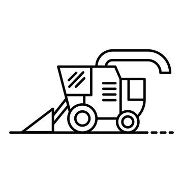 recommend clip art: Combine harvester icon. Outline combine harvester vector icon for web design isolated on white background