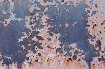 Rusty Metal Peeling Paint Background