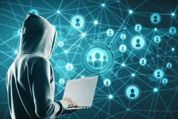 Social network and malware concept
