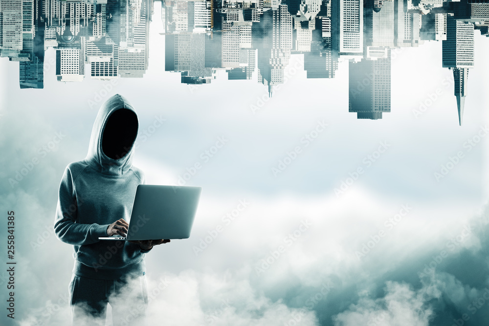 Aufkleber technology and hacking concept
