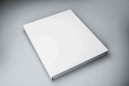 Empty white book