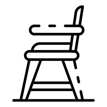 recommend clip art: Baby food chair icon. Outline baby food chair vector icon for web design isolated on white background