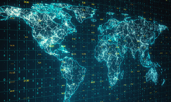Geography and communication concept