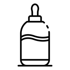 Baby milk bottle icon. Outline baby milk bottle vector icon for web design isolated on white background