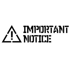 Important Notice label