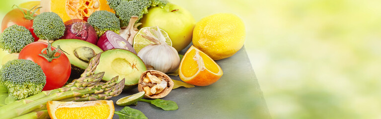 Vegetables food background.