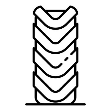 recommend clip art: Off road tire icon. Outline off road tire vector icon for web design isolated on white background