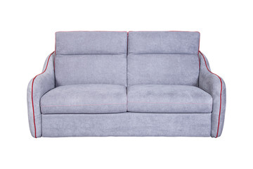 Isolated contemporary grey sofa