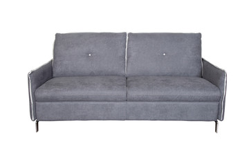 Isolated contemporary grey sofa