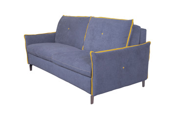Isolated contemporary grey sofa