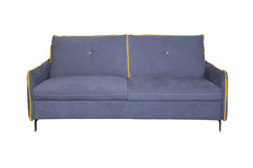 Isolated contemporary grey sofa