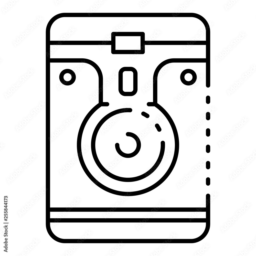 Poster portable hard disk icon. outline portable hard disk vector icon for web design isolated on white bac