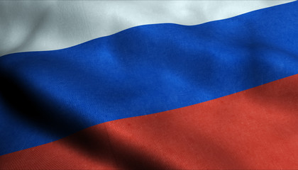 Russia Waving Flag in 3D