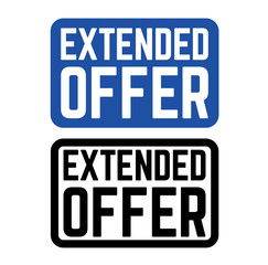 extended offer stamp on white
