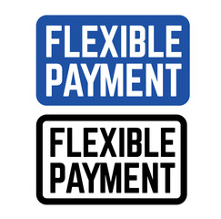 flexible payment stamp on white
