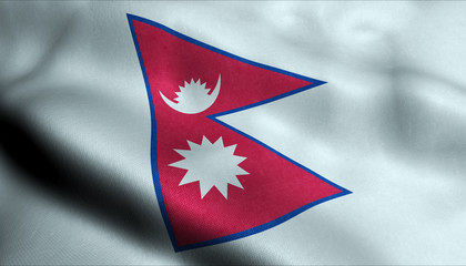 Nepal Waving Flag in 3D