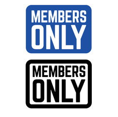 members only stamp on white