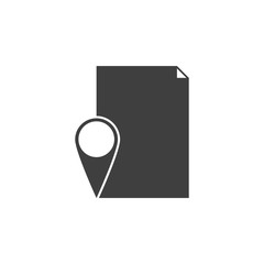 pin on paper icon. One of the collection icons for websites, web design, mobile app