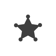 sheriff's star icon. One of the collection icons for websites, web design, mobile app