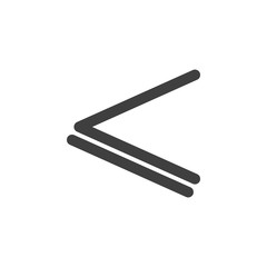 less equal sign icon. One of the collection icons for websites, web design, mobile app