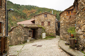Fototapeta na wymiar typical architecture in Pena Schist Village (municipality of Gois), Coimbra, Portugal