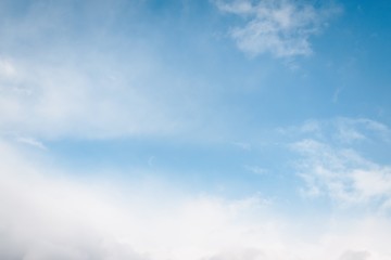 Beautiful white blue sky. Soft and gentle
