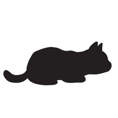 Kitten silhouette vector illustration