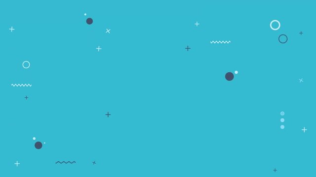 Graphic element animation with blue background.Technology element concept.Design simple of shape motion