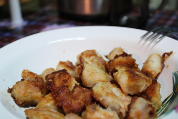 fried chicken in a plate 