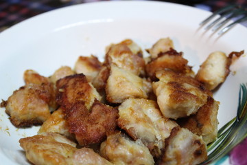 fried chicken in a plate 