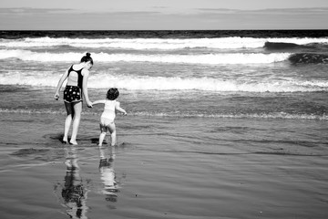 sisters on the beach