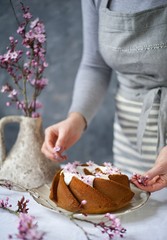 turban cake , homemade  bundt cake 
