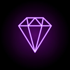 diamond icon. Elements of Web in neon style icons. Simple icon for websites, web design, mobile app, info graphics