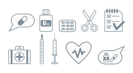 Set of medical icons