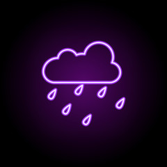 rainy icon. Elements of Web in neon style icons. Simple icon for websites, web design, mobile app, info graphics