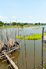 Fototapeta premium Traditional slit house in Cambodia