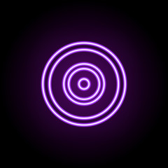target icon. Elements of Web in neon style icons. Simple icon for websites, web design, mobile app, info graphics