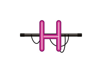 neon light letter isolated icon